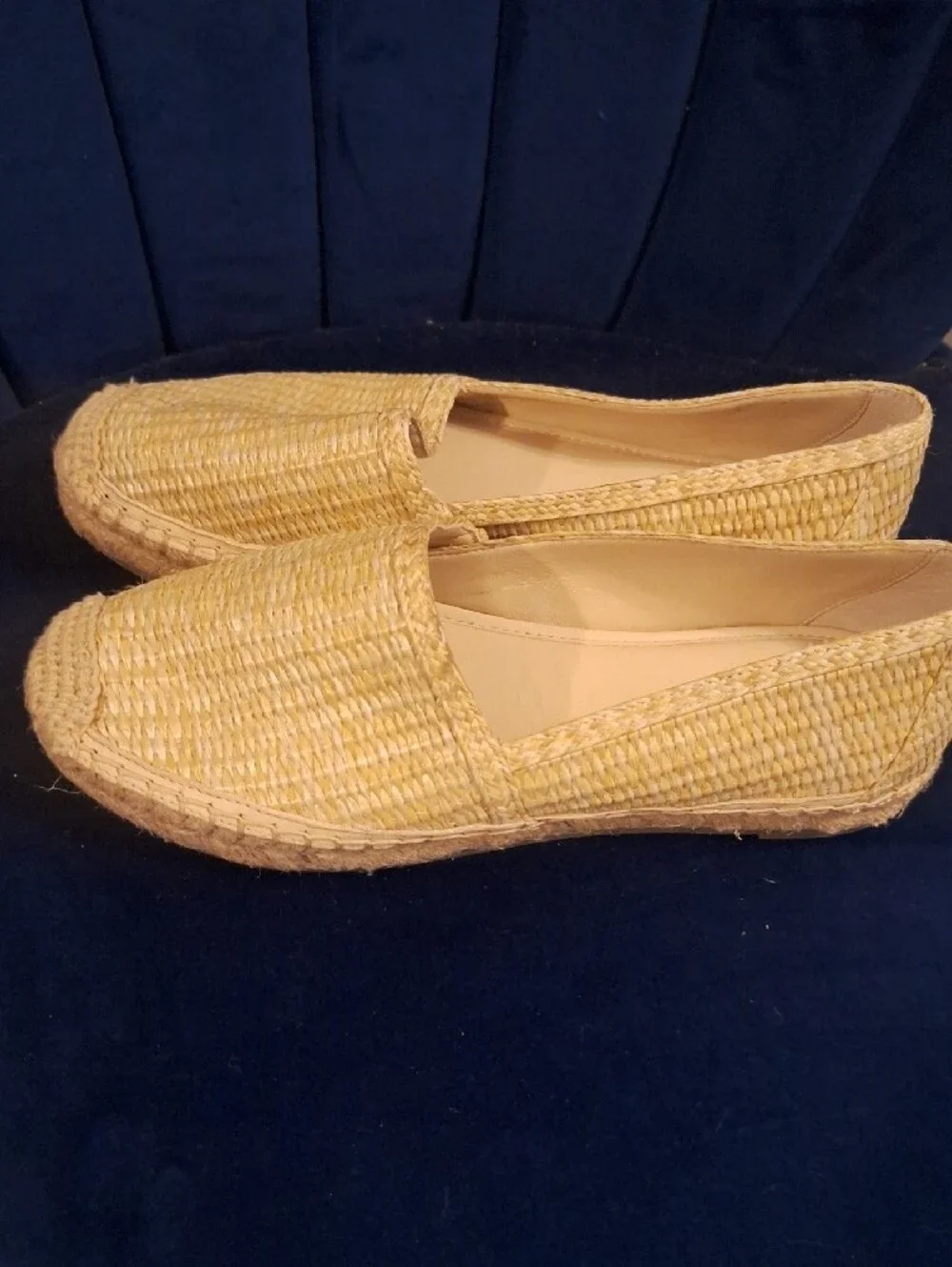 J. McLaughlin Natural Raffia Shira Espadrille  Slip-On